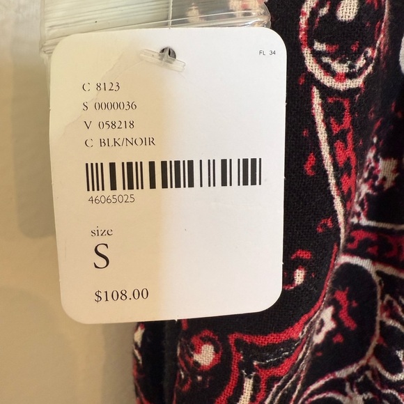 NWT Free People Setting Sun Black Print Deep V-Neck Romper in Size Small - Picture 7 of 13